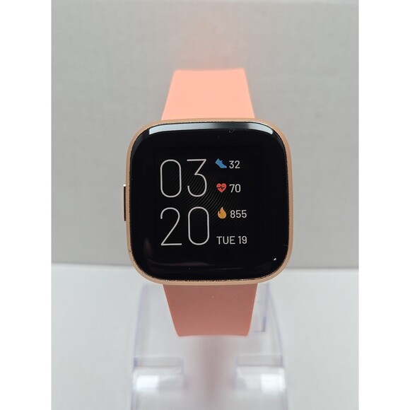 Fitbit Versa 2 Smartwatch Rose Gold 40mm Alexa WR50 Always On Display No Charger - Picture 1 of 10